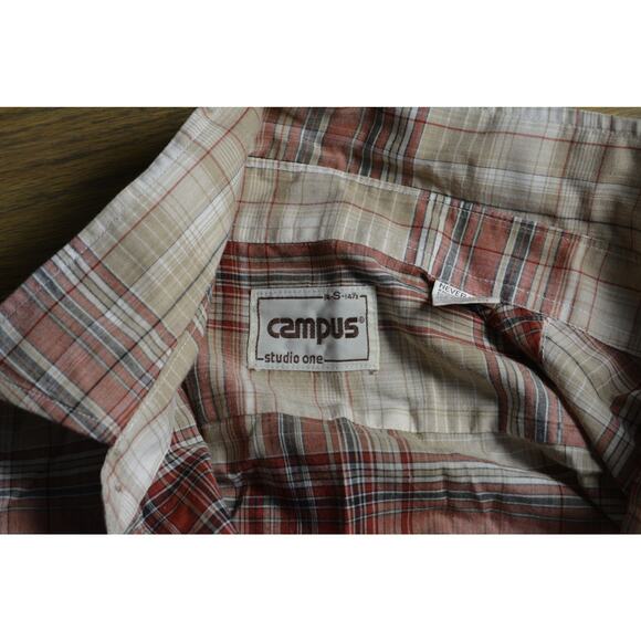 Vintage 1980s Campus Studio One Plaid Shirt - Long Sleeve - Picture 2 of 9